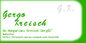 gergo kreisch business card